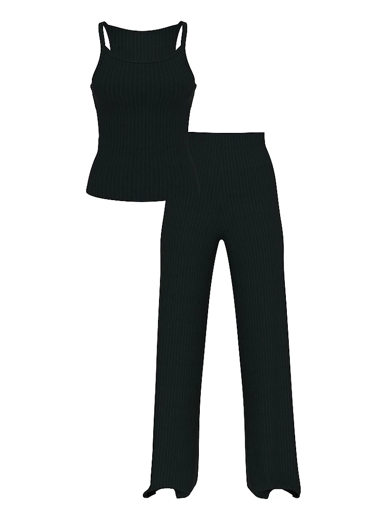 Modal Wide-Rib Lounge Tank & Pants Set