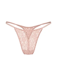Lace Strappy-Back String Thong Panty