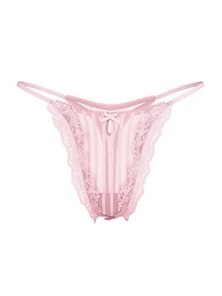 Lace Strappy-Back String Thong Panty
