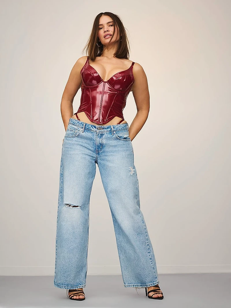 Lacquer Corset Top Set