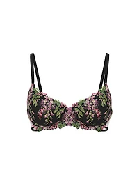 Lightly Lined Dotted Mesh Demi Bra
