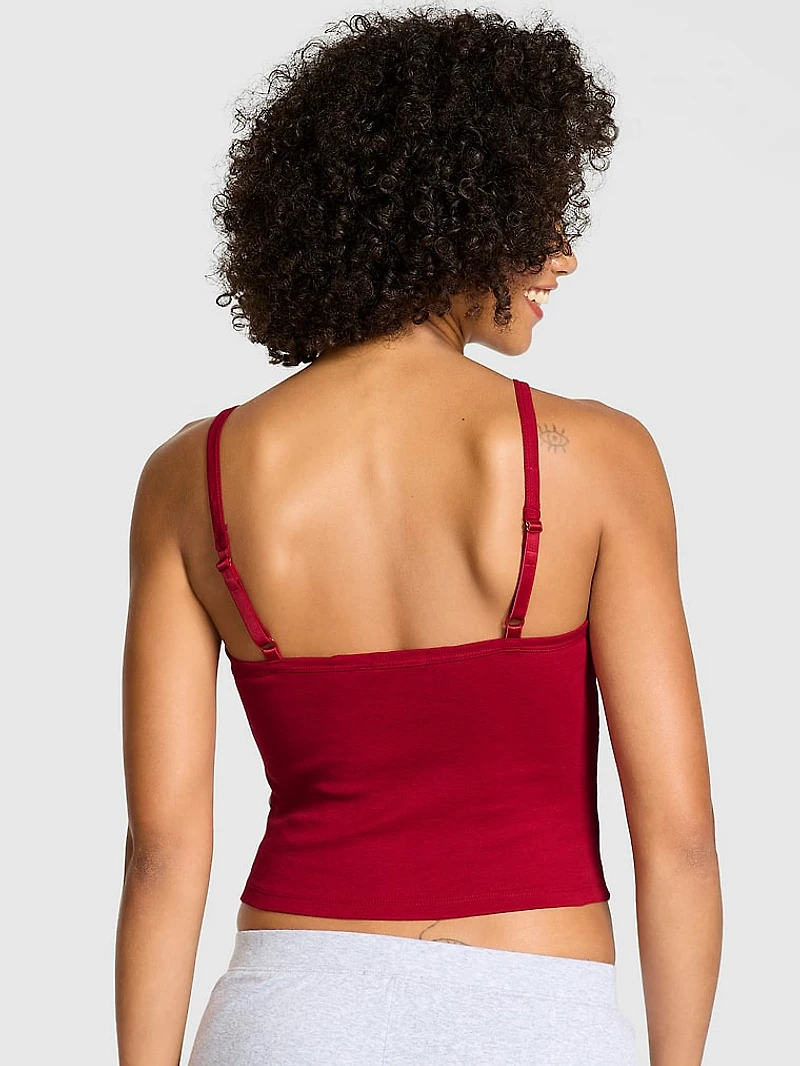 Pointelle Henley Cami
