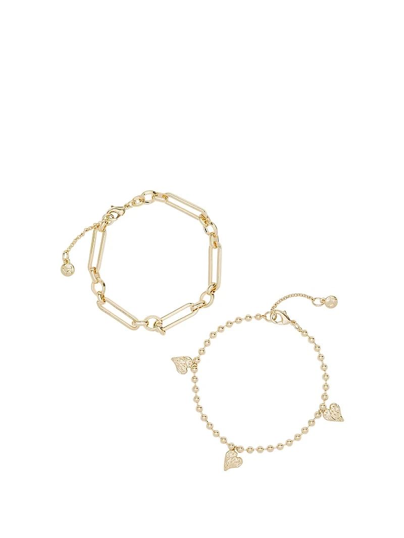 Gold 2-Piece Bracelet Set