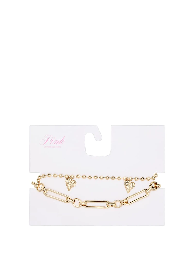 Gold 2-Piece Bracelet Set