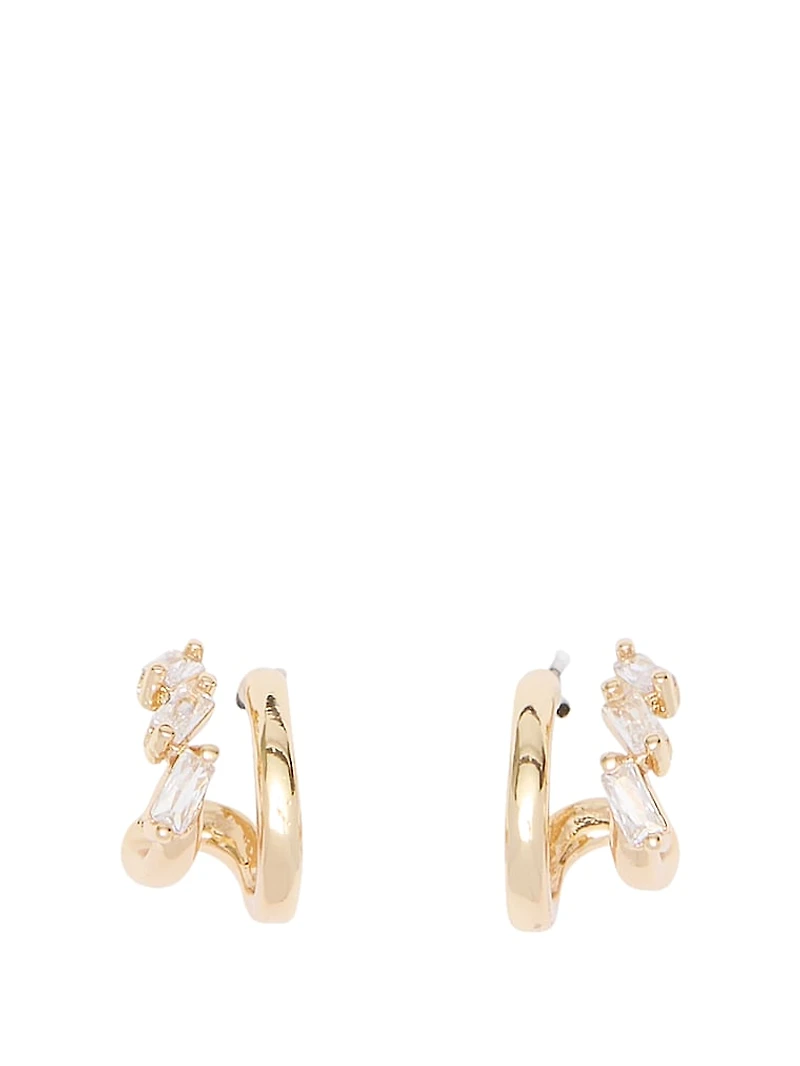 Double Huggie Earrings