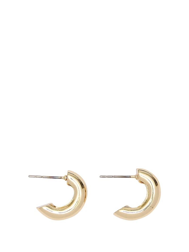 Double Cuff Medium Huggie Earrings