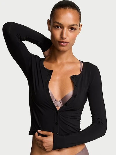 Smooth Seamless Crop Cardigan