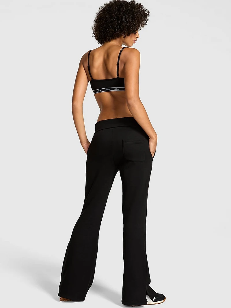 Ivy Fleece Foldover Flare Sweatpants