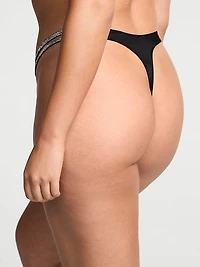 Electric Orchid Shine Strap Thong Panty