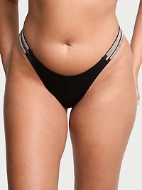 Electric Orchid Shine Strap Thong Panty