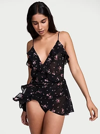 Wisteria Sheer Chiffon Babydoll Set