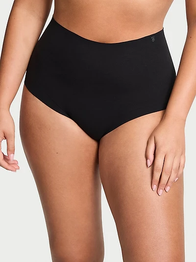 No-Show Cotton High-Waist Brief Panty