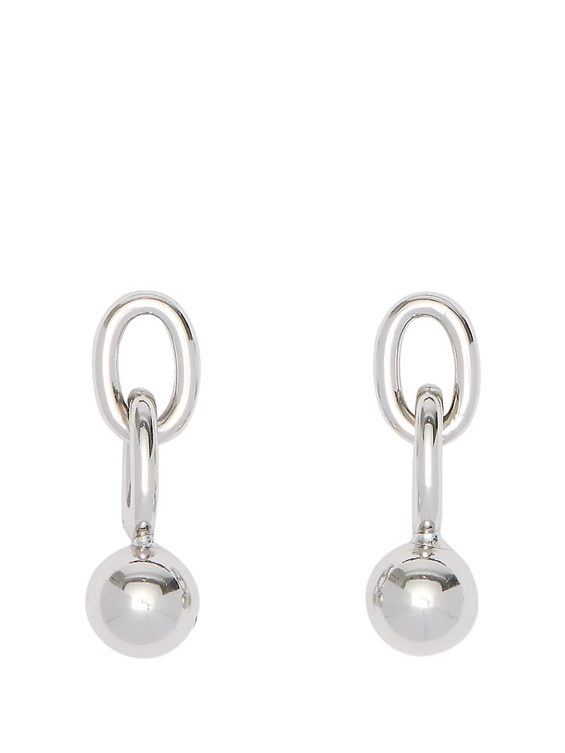Ball & Chain-Link Dangle Earrings