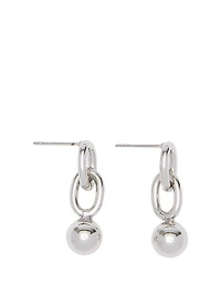 Ball & Chain-Link Dangle Earrings