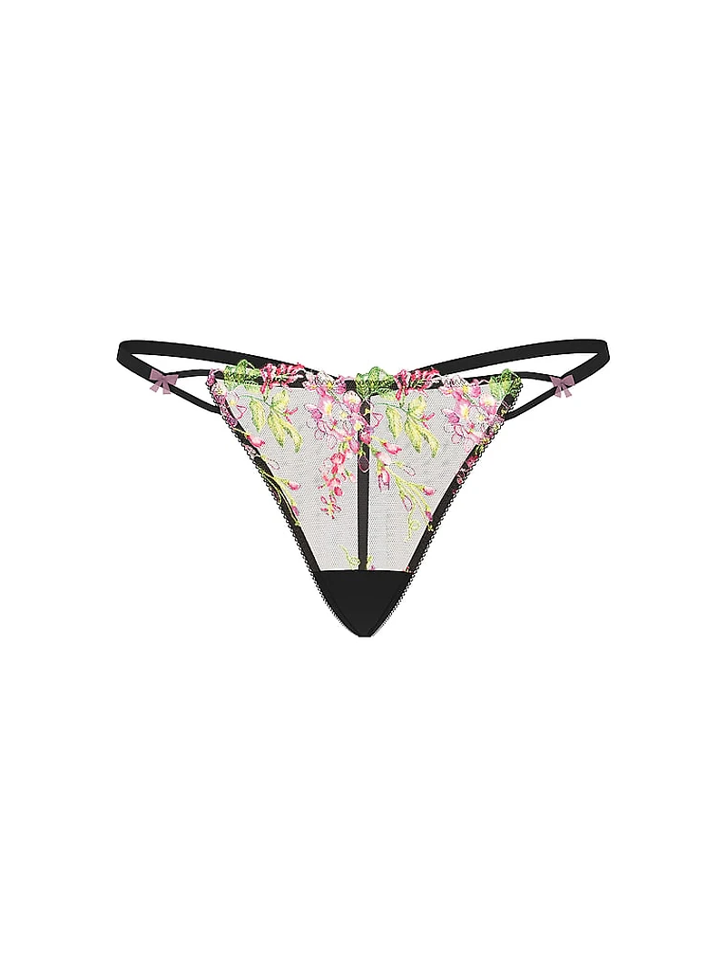 Wisteria Embroidery V-String Panty