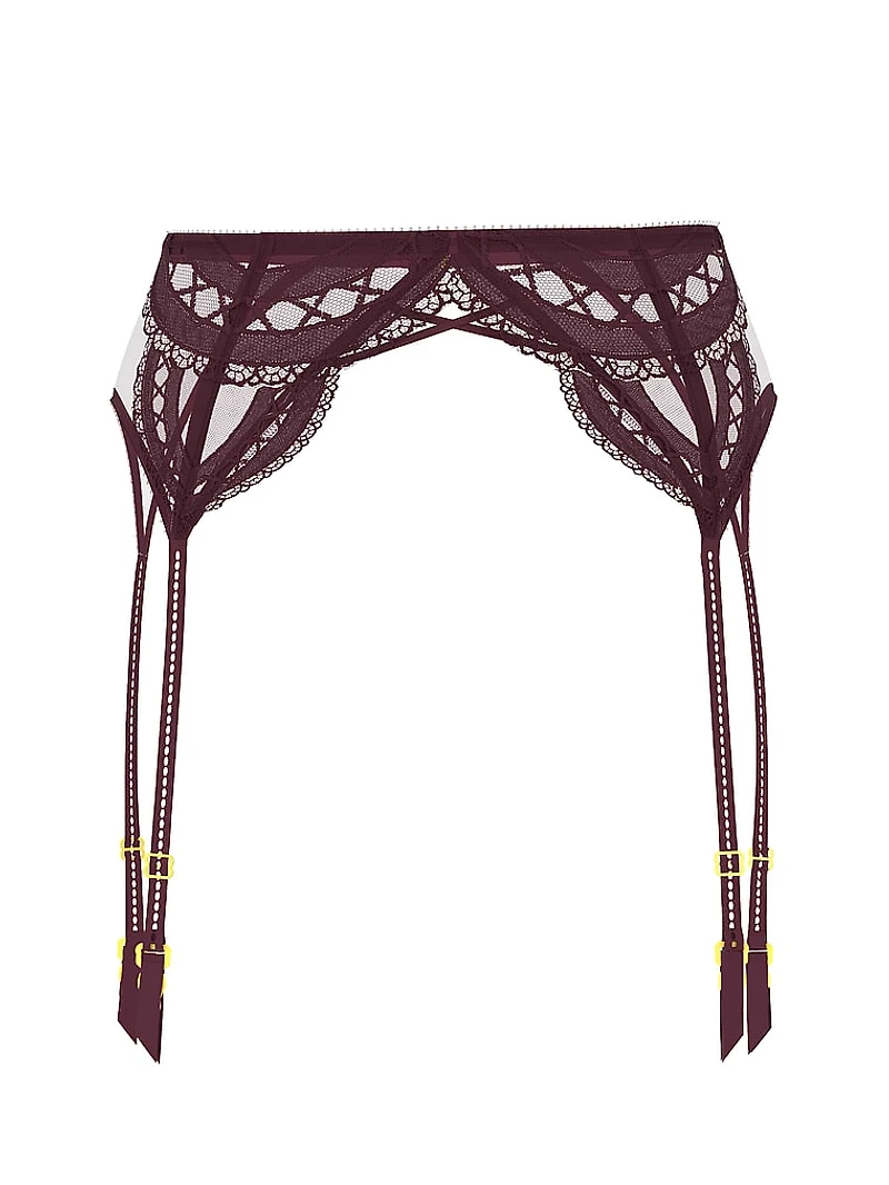 Laces Out Embroidery Garter Belt