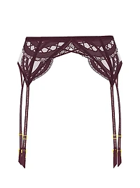 Laces Out Embroidery Garter Belt