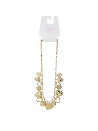 Gold Heart Charm Necklace