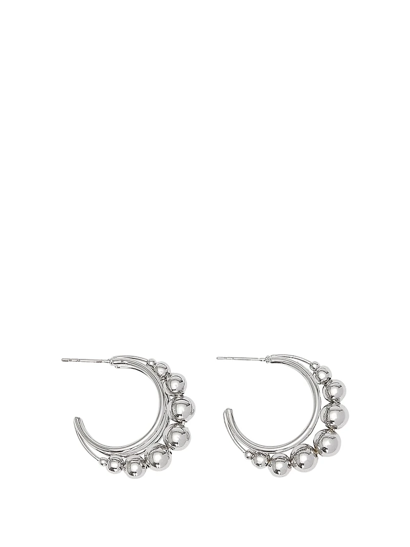 Ball Chain Hoop Earrings