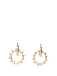 Enamel Ball Hoop Earrings