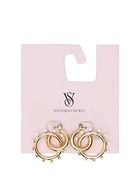 Enamel Ball Hoop Earrings