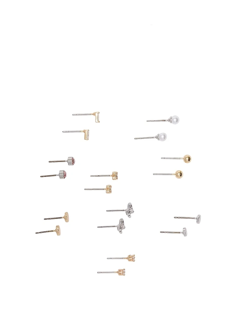 9-Pack Stud Earring Set