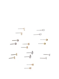 9-Pack Stud Earring Set