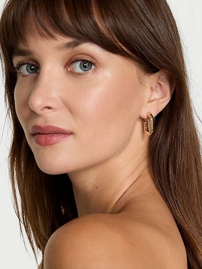Oval Hoop Earrings