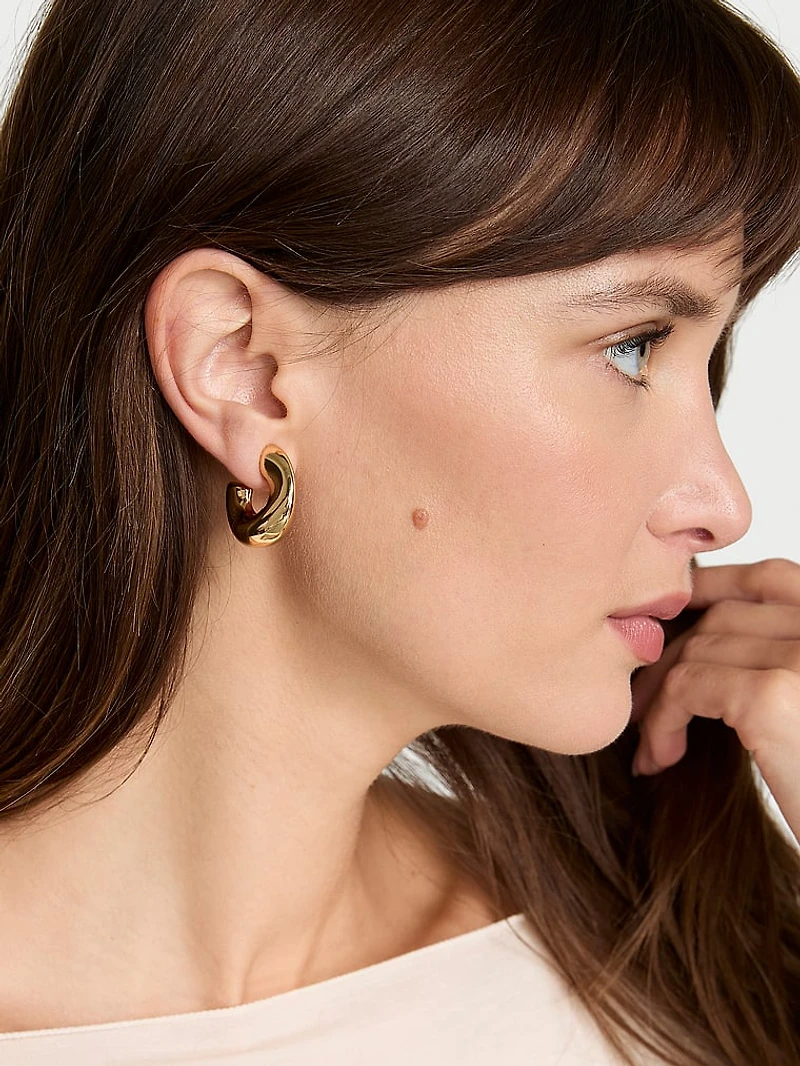Chunky Small Hoop Earrings