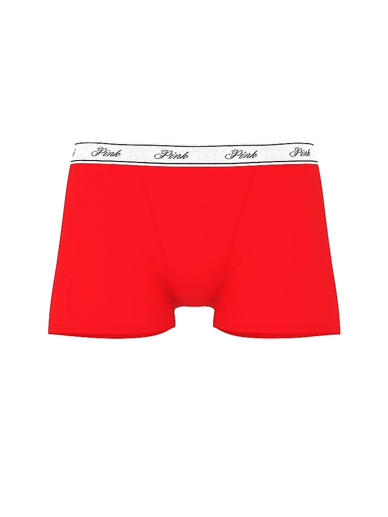 Logo Cotton High-Waist Boyshort Panty
