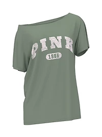 Campus Cotton Off-The-Shoulder Tee