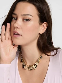 Gold Heart Charm Necklace