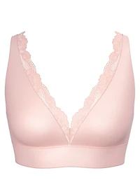 Mastectomy Lace-Trim Plunge Bralette