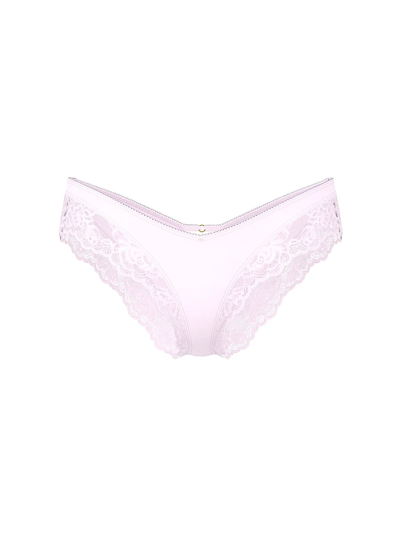 Mesh High-Leg Crotchless Cheeky Panty