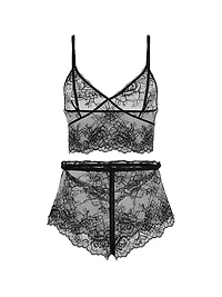 Rose Lace Cami & Shorts Set