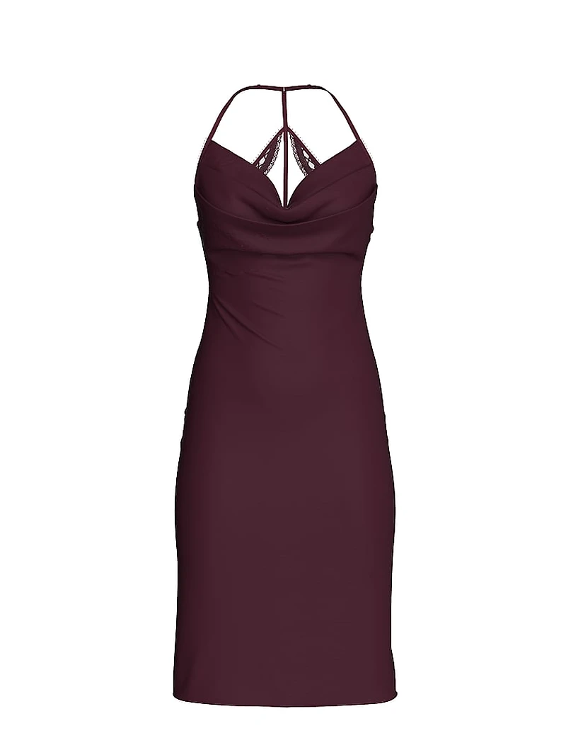 Chiffon Draped Slip Dress