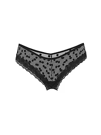 Rose Lace-Trim High-Leg Cheeky Panty