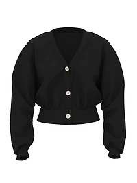 Ivy Fleece Cropped Cardigan