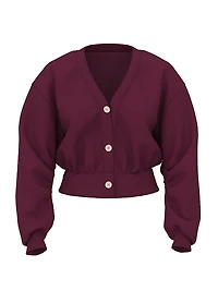 Ivy Fleece Cropped Cardigan