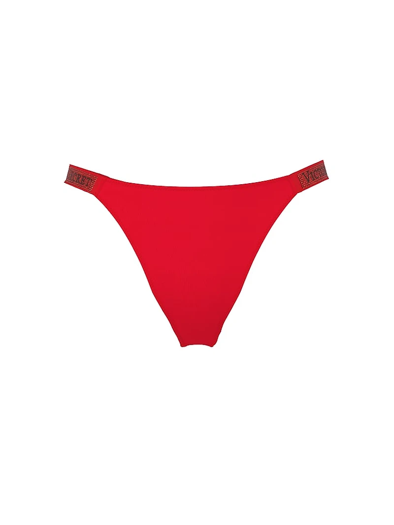 Scattered Shine Strap Peekaboo Brazilian Panty