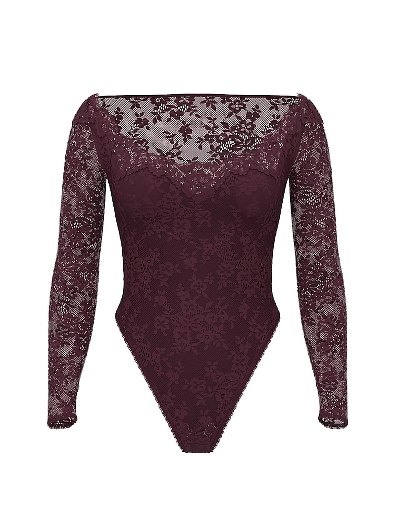 Lace Long-Sleeve Bodysuit