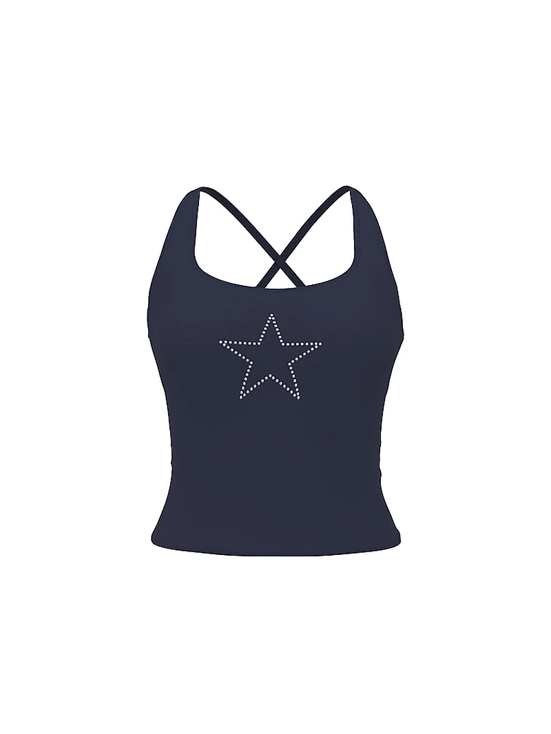 All-Day Cotton Square-Neck Bra Tank