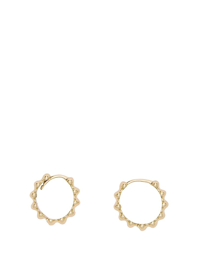 Small Rib Huggie Earrings