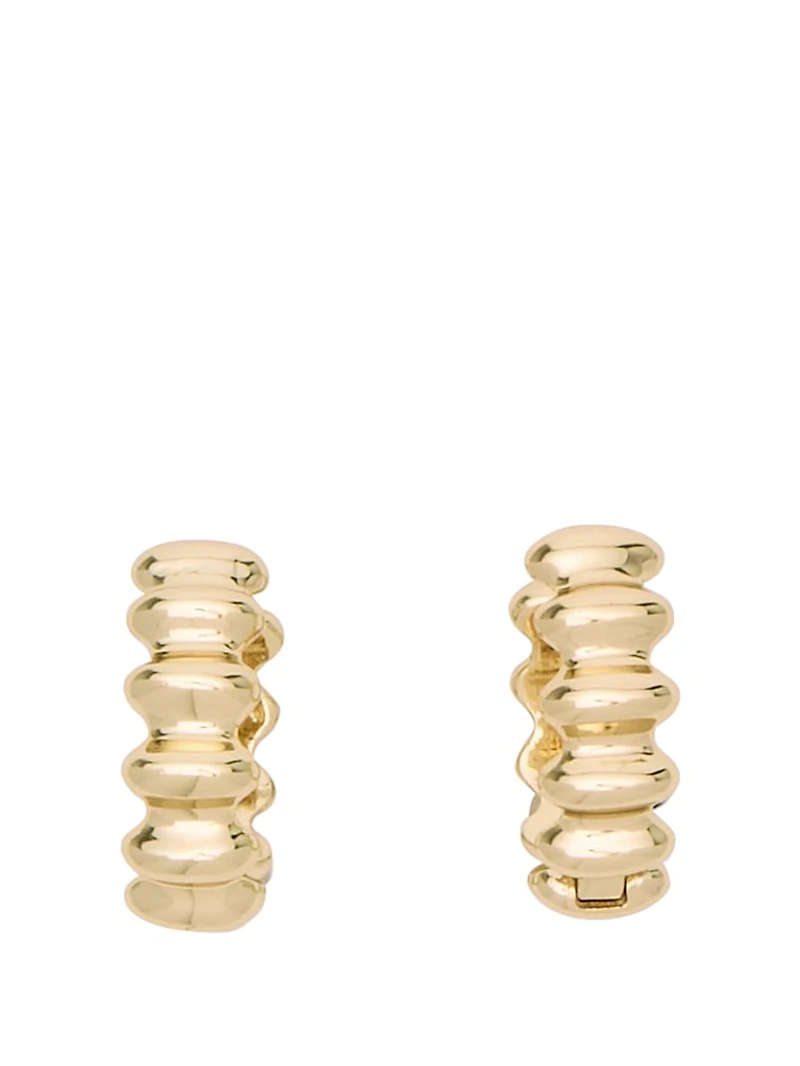Small Rib Huggie Earrings