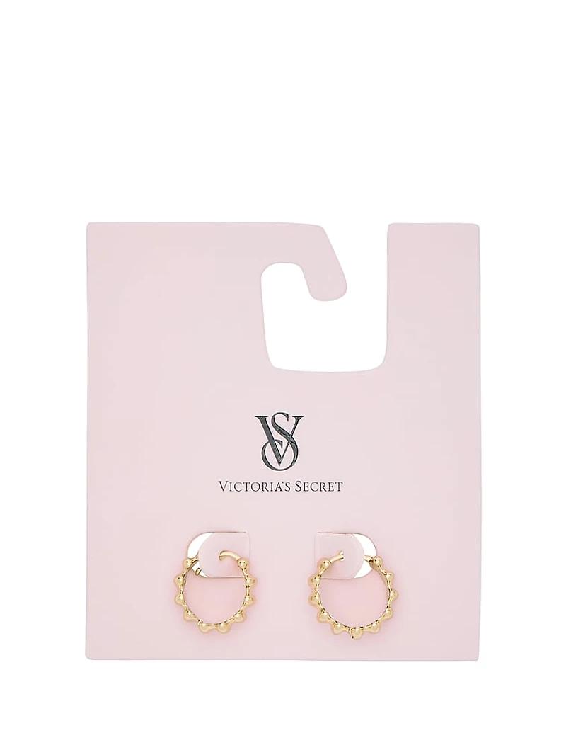 Small Rib Huggie Earrings