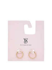 Small Rib Huggie Earrings