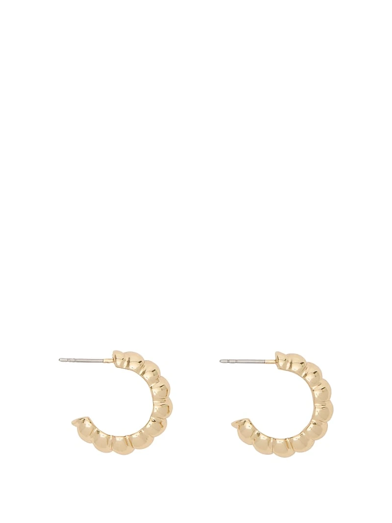 Wide Rib Hoop Earrings