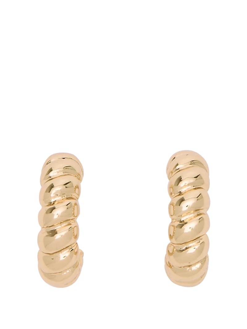 Wide Rib Hoop Earrings