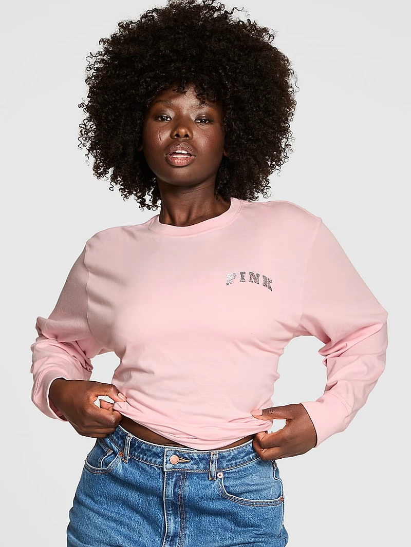 Campus Cotton Long-Sleeve Tee