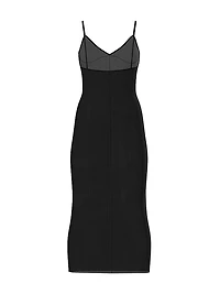 Sheer Knit Triangle Midi Dress